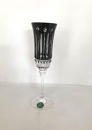 TAÇA CHAMPAGNE CRISTAL IMPERATTORE - COR PRETO - CX 1 PÇ
