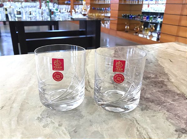 JOGO COPOS WHISKY CRISTAL IMPERATTORE BY STRAUSS - CX 2 PÇS
