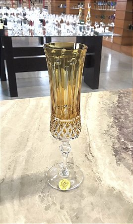 TAÇA CHAMPAGNE CRISTAL STRAUSS - COR AMARELO- CX 1 PC
