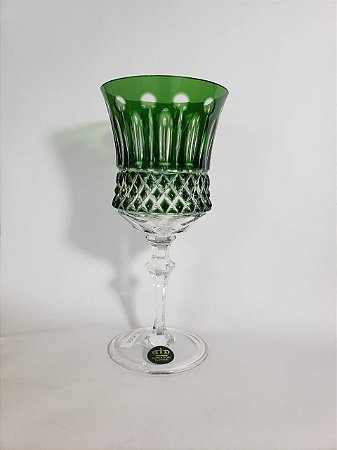 TAÇA VINHO BRANCO CRISTAL - IMPERATTORE BY STRAUSS - COR VERDE - CX 1 PC