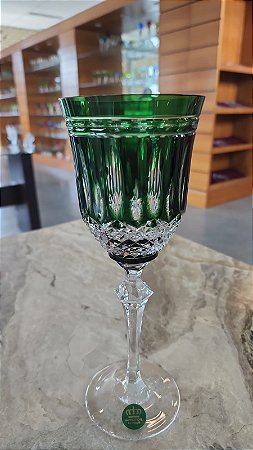 JOGO TAÇAS ÁGUA CRISTAL IMPERATTORE BY  STRAUSS - COR VERDE - CX 6 PÇS
