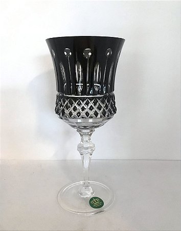 TAÇA ÁGUA CRISTAL  STRAUSS - COR PRETO - CX 1 PÇ