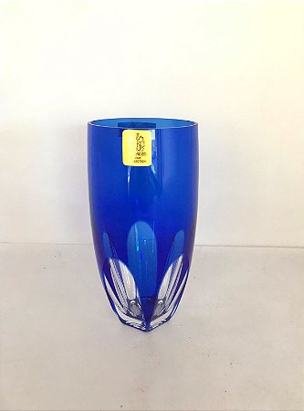 COPO ÁGUA CRISTAL STRAUSS - COR AZUL -  CX 1 PC