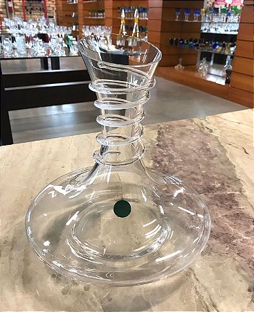 DECANTER ESPIRAL CRISTAL IMPERATORRE BY STRAUSS - CX 1 PÇ