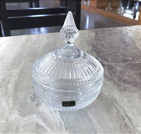 POTICHE/BOMBONIERE DE CRISTAL L'HERMITAGE - CX 1 PÇ