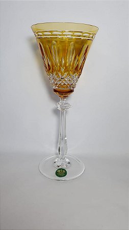 JOGO TAÇAS ÁGUA CRISTAL - IMPERATTORE BY STRAUSS - COR AMARELA - CX 6 PÇS