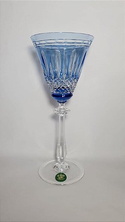 TAÇA ÁGUA CRISTAL IMPERATTORE BY STRAUSS - COR AZUL CLARO  - CX 1 PC