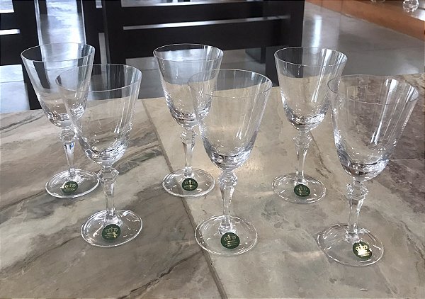 JOGO TAÇAS ÁGUA CRISTAL STRAUSS - CX 6 PÇS