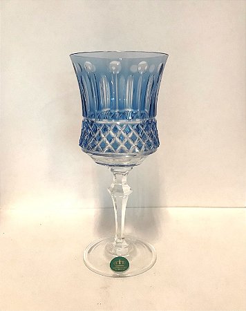 TAÇA ÁGUA CRISTAL IMPERATTORE BY STRAUSS - COR AZUL CLARO  - CX 1 PÇ