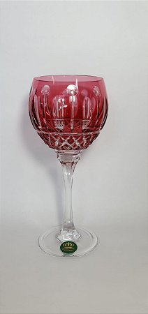 TAÇA ÁGUA CRISTAL IMPERATTORE BY STRAUSS - COR RUBI - CX 1 PEÇA