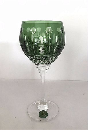 TAÇA ÁGUA CRISTAL - IMPERATTORE BY STRAUSS - COR VERDE - CX 1 PC