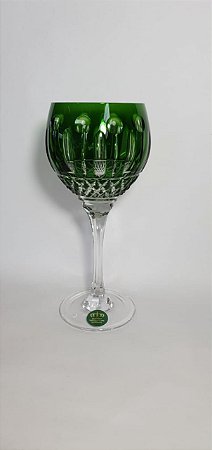 TAÇA ÁGUA  CRISTAL - IMPERATTORE BY STRAUSS - COR VERDE - CX 1 PC