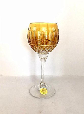 TAÇA VINHO TINTO CRISTAL STRAUSS - COR AMARELO - CX 1 PC