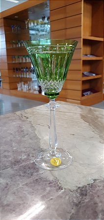 TAÇA VINHO BRANCO CRISTAL  STRAUSS - COR VERDE CLARO - CX 1 PC