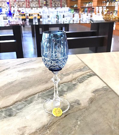 JOGO TAÇAS LICOR CRISTAL STRAUSS - COR AZUL CLARO - CX 6 PÇS