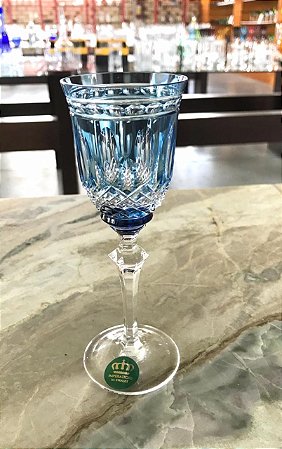 JOGO LICOR  CRISTAL IMPERATTORE BY STRAUSS - COR AZUL CLARO  - CX 6 PCS