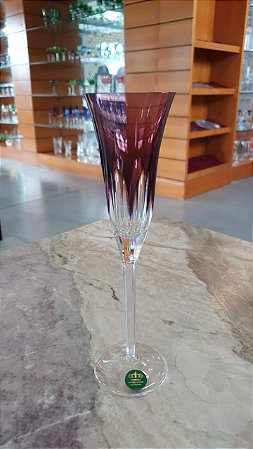 TAÇA CHAMPAGNE CRISTAL IMPERATTORE BY STRAUSS - COR AMETISTA  - CX 1 PC