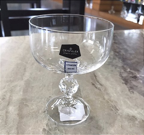 JOGO TIGELAS SOBREMESA CRISTAL BOHEMIA - CX 6 PÇS