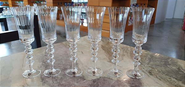 TAÇA CHAMPANE  CRISTAL - IMPERATTORE BY STRAUSS - CX 6 PCS