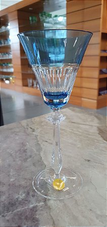 TAÇA ÁGUA CRISTAL  STRAUSS - COR AZUL CLARO - CX 1 PC