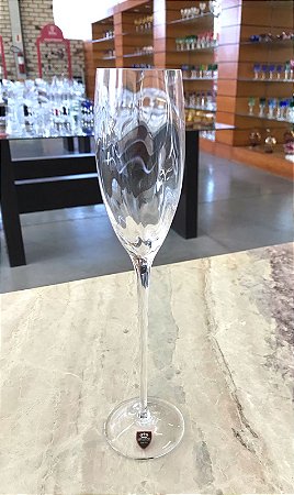 JOGO TAÇAS CHAMPAGNE CRISTAL IMPERATTORE BY STRAUSS - CX 6 PCS
