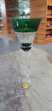 TAÇA VINHO BRANCO CRISTAL  STRAUSS - COR VERDE  - CX 1 PÇ