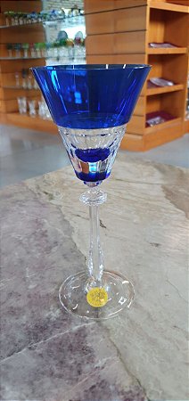 TAÇA VINHO TINTO CRISTAL - STRAUSS - COR AZUL - CX 1 PEÇA