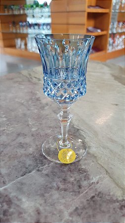 TAÇA VINHO BRANCO CRISTAL  STRAUSS - COR AZUL CLARO - CX 1 PÇ