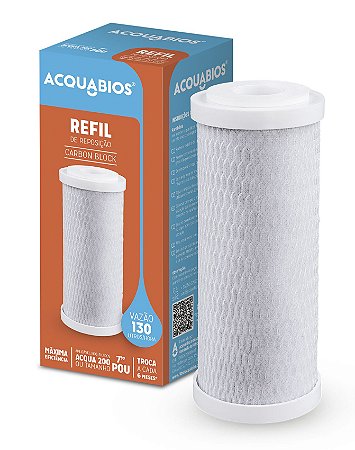 REFIL 7'' CARVÃO ATIVADO ACQUABIOS