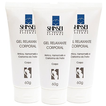Kit Gel Relaxante Corporal - 60g - 3 Unidades