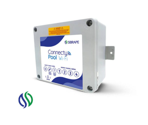 Controlador Connecty Pool wi-fi 4 saidas auxiliares Sibrape