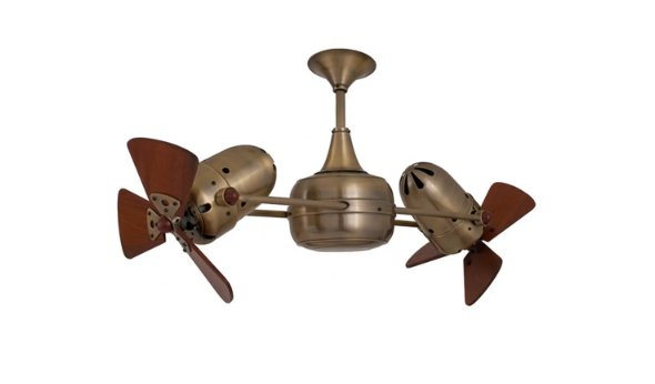 Ventilador De Teto Duplo Dinamico 110/220v Gerbar DD Ouro Velho