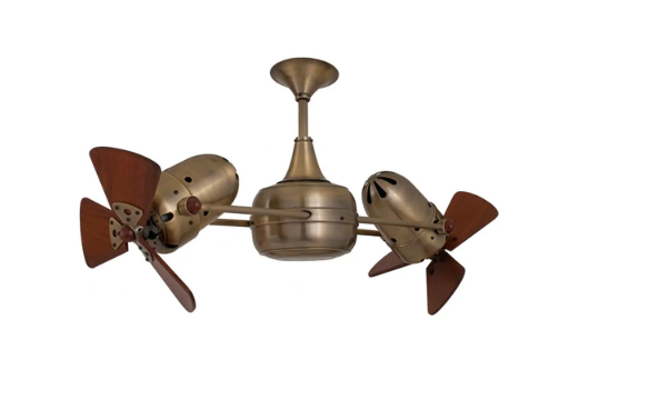 Ventilador Teto Duplo 110/220v Ouro Velho Gerbar