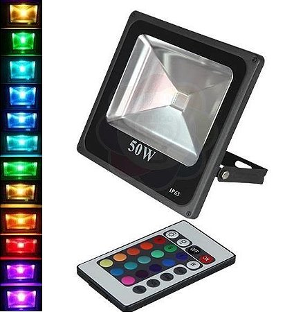 Refletor LED 50w Colorido RGB
