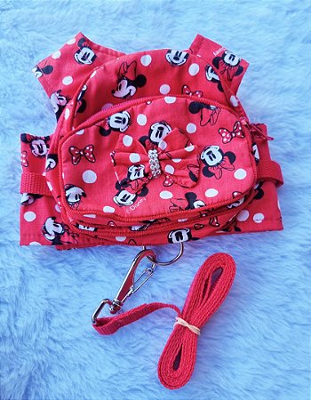 Peitoral Mochila Minnie Poá