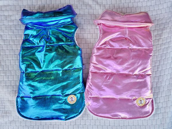 Colete Puffer Metalizado para Pet - Veja Cores