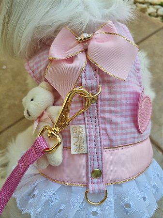 Peitoral Ursinho Luxo Rosa