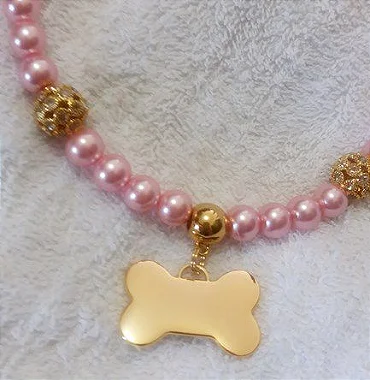 Colar de Pérolas com Globos em Strass e Pingente