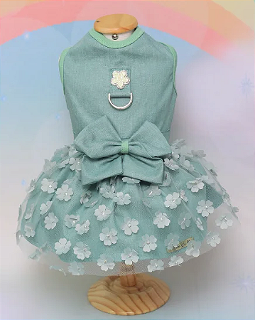 Vestido Flores Menta - Grande Porte