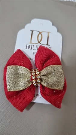 Laço Vermelho e Dourado