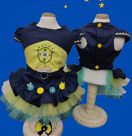 Vestido Dudog Brasil Azul
