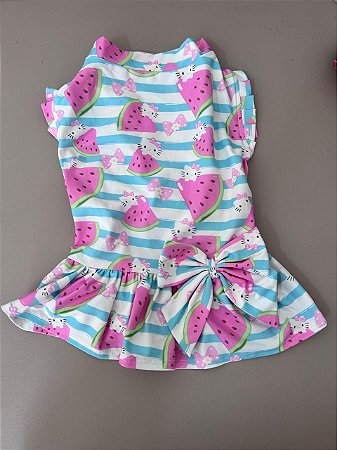 Vestido Hello Kitty Melancia Proteção UV