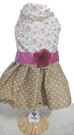 Vestido Poá e Floral