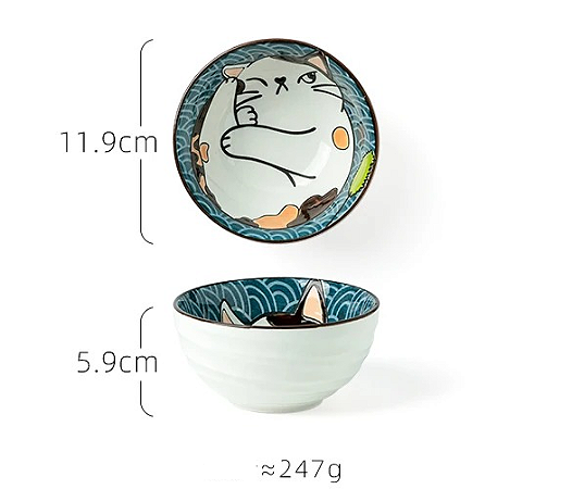Bowl para Água Gato Cartoon