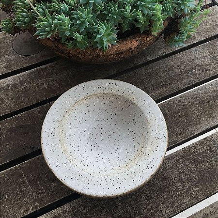 Comedouro Prato Raso Cerâmica