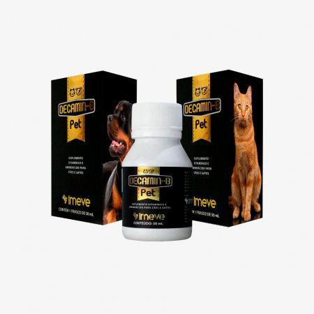 Decamin-B Pet – Suplemento vitamínico e aminoácido para cães e gatos