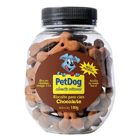 Potinho Pet Dog Biscoito Chocolate 180g