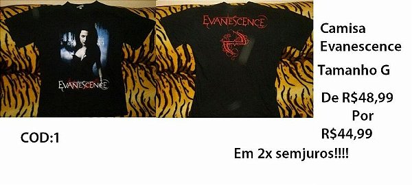 Camisa Evanescence