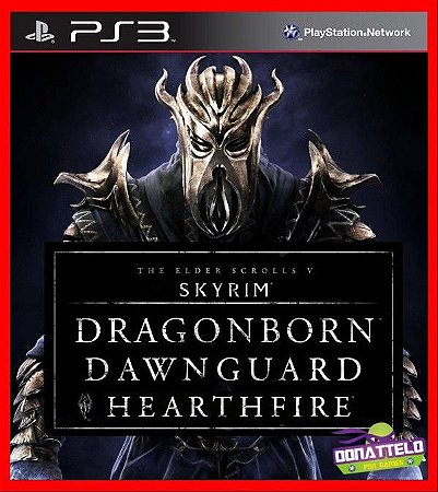 DLCs Skyrim PS3 - Dragonborn Dawnguard e Hearthfire Mídia digital