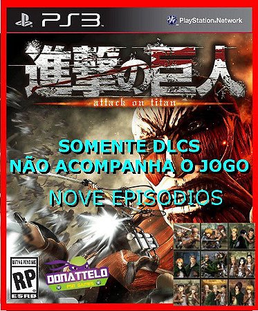 DLC Attack on Titan PS3 - Pacote de episodios extras 1-9 Mídia digital